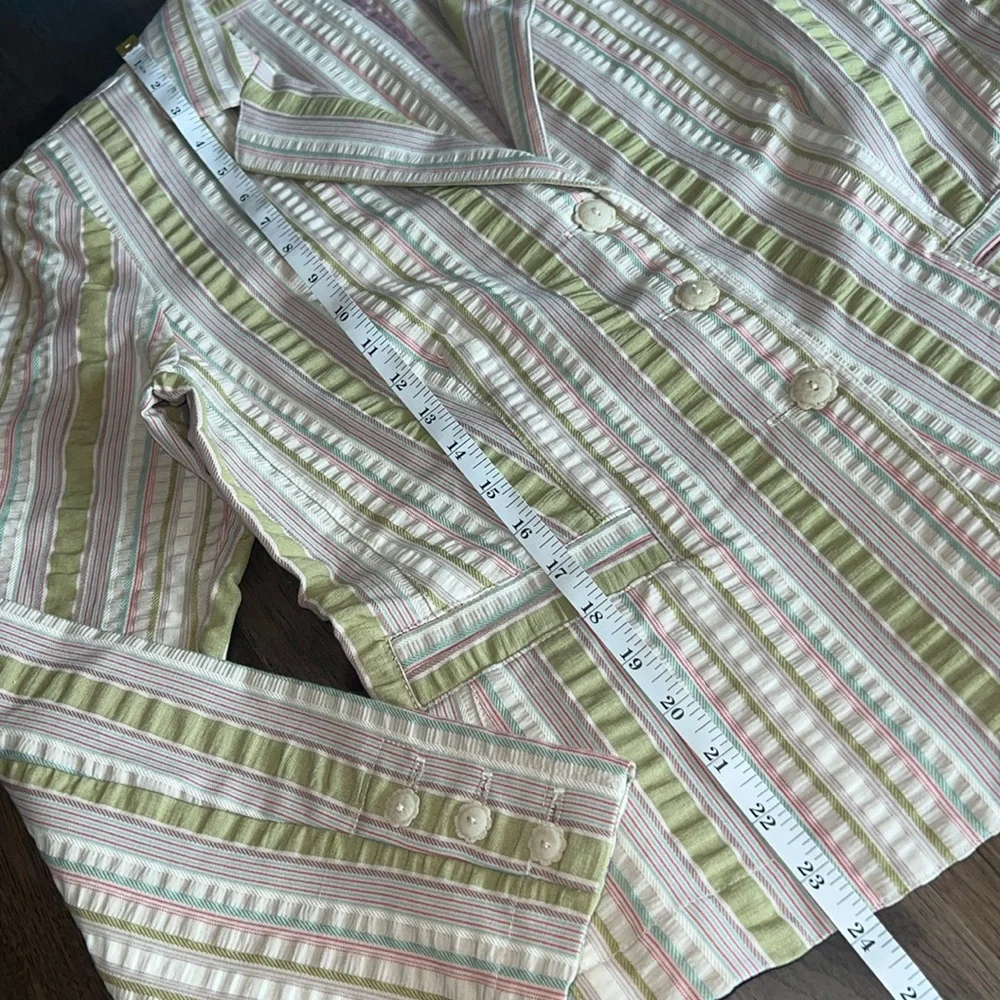 Cabi Women's Cream with Stripes Blazer Size 8